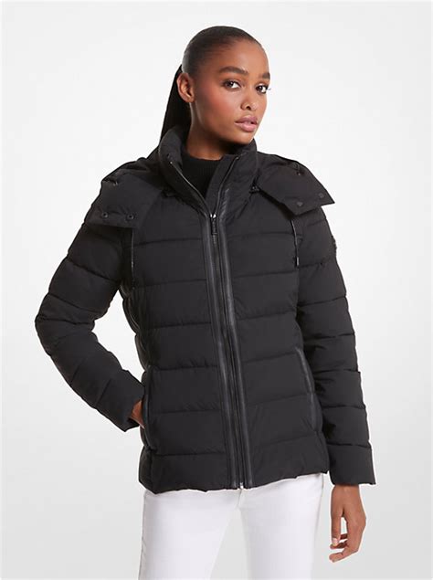 michael kors racoon|Quilted Woven Hooded Puffer Jacket .